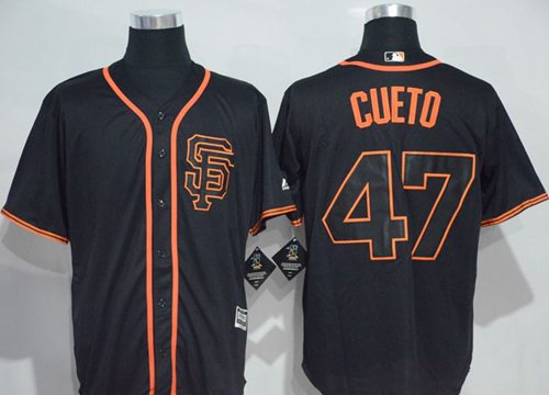 Johnny Cueto San Francisco Giants black Alternate jersey