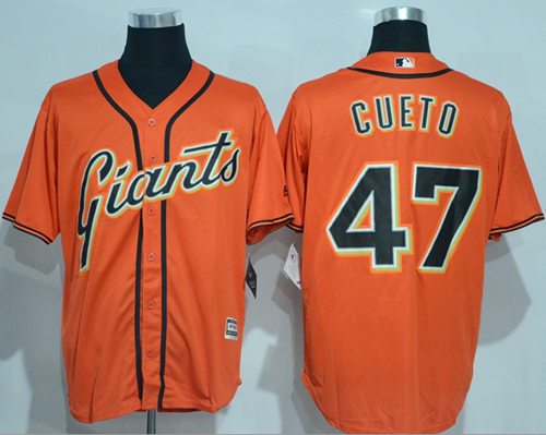 Johnny Cueto San Francisco Giants orange Alternate jersey