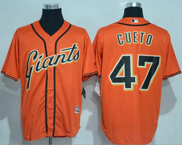 Johnny Cueto San Francisco Giants orange Alternate jersey