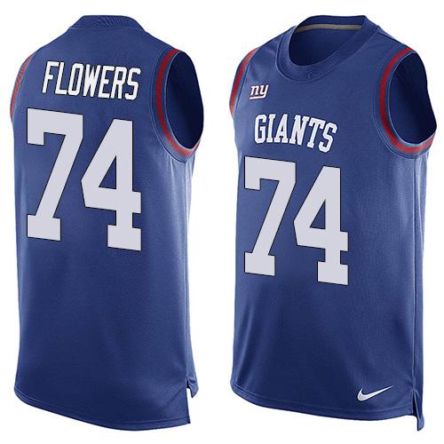 Ereck Flowers New York Giants royal jersey