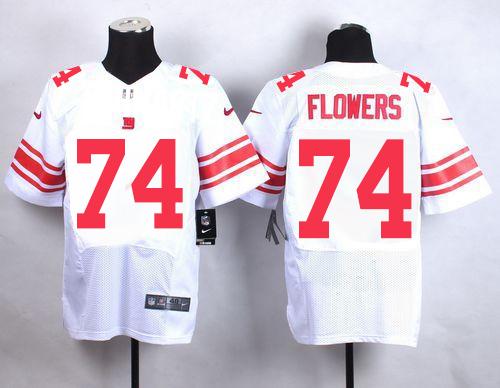 Ereck Flowers New York Giants white Elite jersey