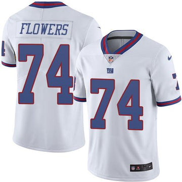 Giants #74 Ereck Flowers White Rush Jersey