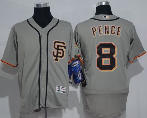 Hunter Pence San Francisco Giants grey Authentic jersey