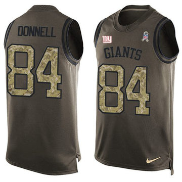 Giants #84 Larry Donnell Green Salute To Service Tank Top Jersey