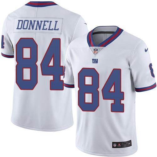Giants #84 Larry Donnell White Rush Jersey