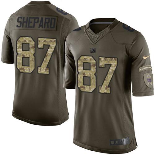 Giants #87 Sterling Shepard Green Salute to Service Jersey
