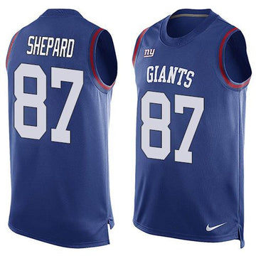 Giants #87 Sterling Shepard Royal Blue Team Color Tank Top Jersey