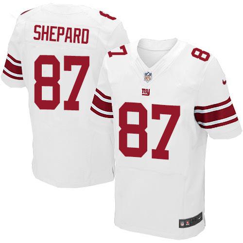 Giants #87 Sterling Shepard White Elite Jersey