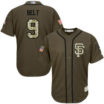 Brandon Belt San Francisco Giants green Salute To Service jersey