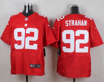 Giants #92 Michael Strahan Red Alternate Elite Jersey