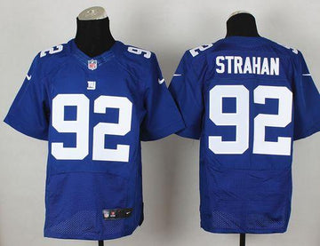 Giants #92 Michael Strahan Royal Blue Team Color Elite Jersey