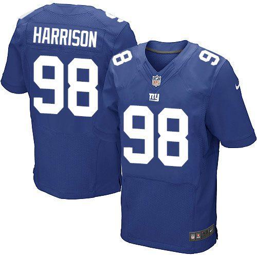 Giants #98 Damon Harrison Royal Blue Team Color Elite Jersey