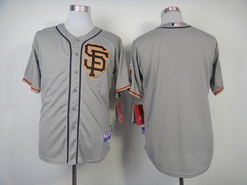Custom San Francisco Giants grey Road jersey