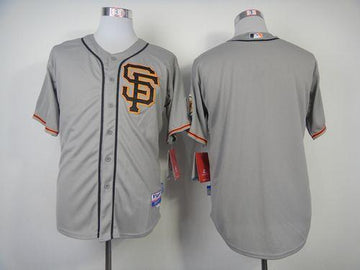 Custom San Francisco Giants grey Road jersey
