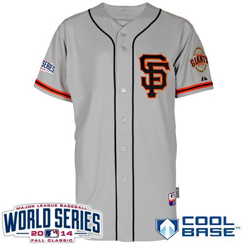Custom San Francisco Giants grey Road jersey