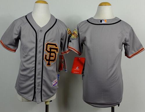 Custom San Francisco Giants grey Road jersey