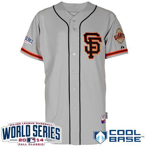 Custom San Francisco Giants grey Road jersey