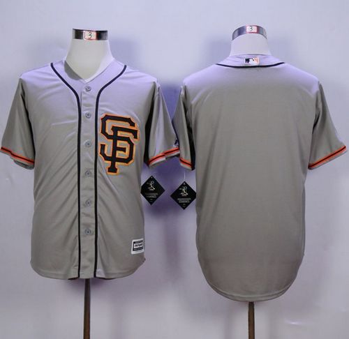 Custom San Francisco Giants grey Road jersey