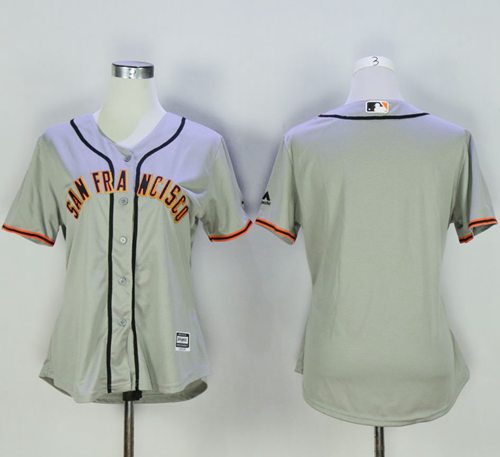 Custom San Francisco Giants grey Road jersey