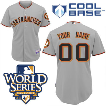 Custom San Francisco Giants grey Authentic jersey