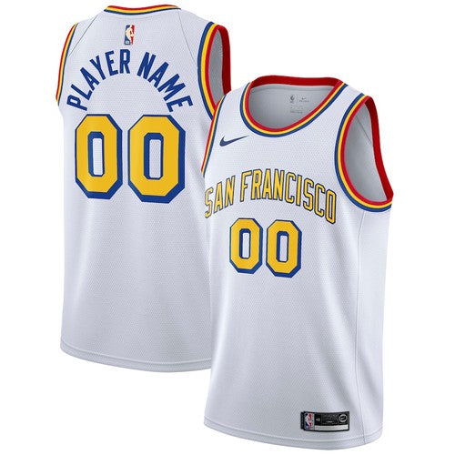 Custom Golden State Warriors white Classic jersey