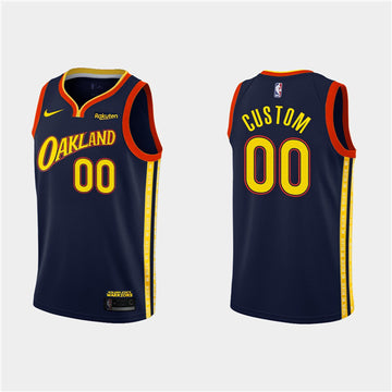 Custom Golden State Warriors navy City Edition jersey