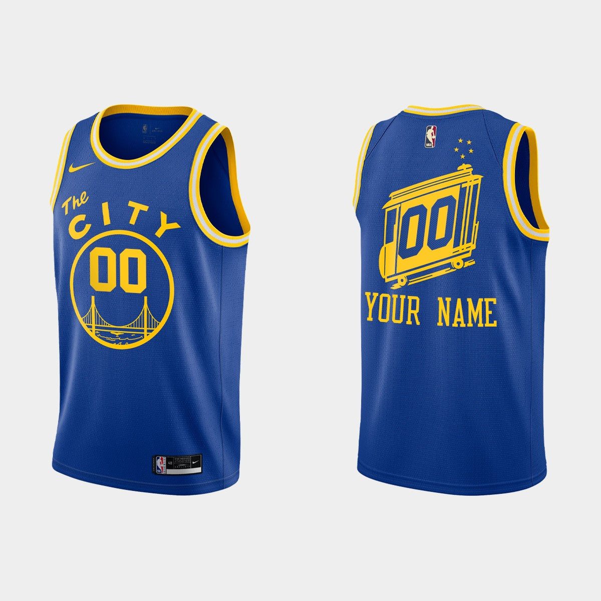 Custom Golden State Warriors blue jersey