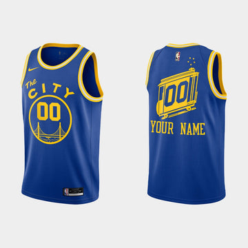 Custom Golden State Warriors blue jersey