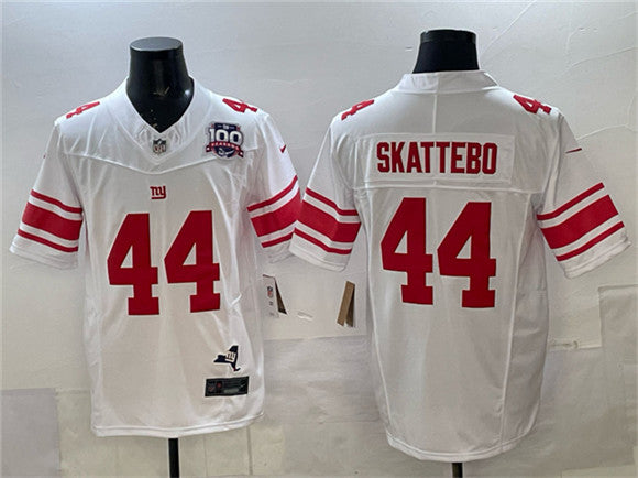 Cam Skattebo New York Giants white Vapor jersey
