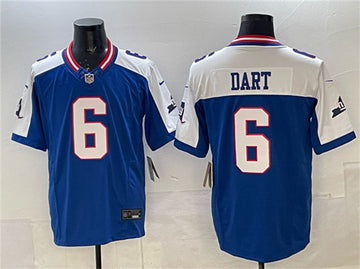Jaxson Dart New York Giants royal Vapor jersey
