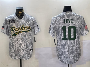 Jordan Love Green Bay Packers green Salute To Service jersey