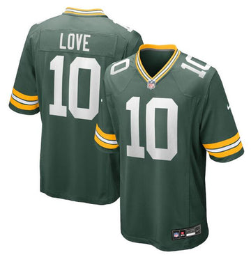 Jordan Love Green Bay Packers green Game jersey