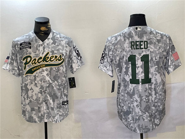 Jayden Reed Green Bay Packers green Salute To Service jersey