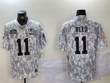 Jayden Reed Green Bay Packers green Salute To Service jersey