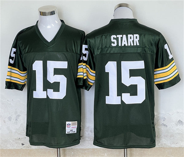 Bart Starr Green Bay Packers green Throwback jersey