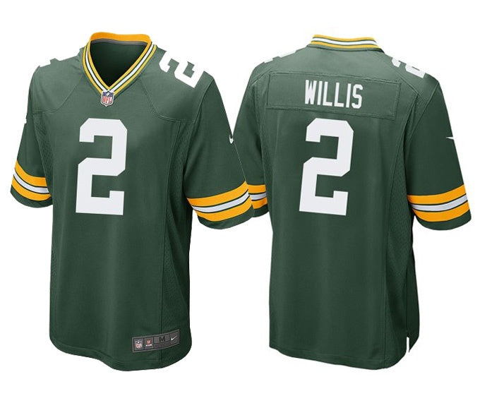 Malik Willis Green Bay Packers green Game jersey
