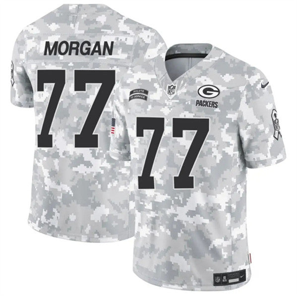 Jordan Morgan Arctic Green Bay Packers green Salute To Service jersey