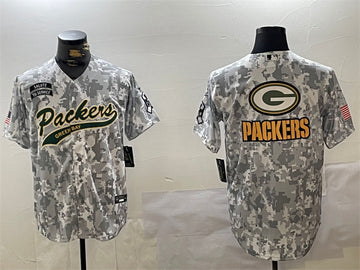 Team Big Logo Green Bay Packers green Salute To Service jersey