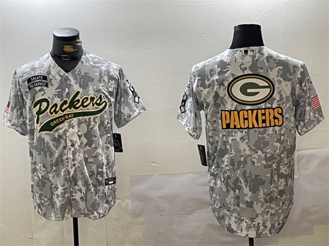 Team Big Logo Green Bay Packers green Salute To Service jersey