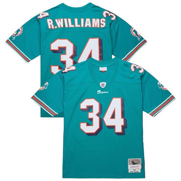 Ricky Williams Miami Dolphins aqua Throwback jersey