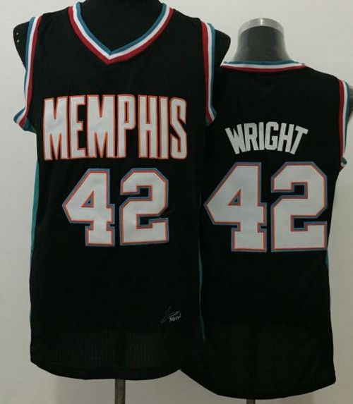 Lorenzen Wright Memphis Grizzlies black Throwback jersey