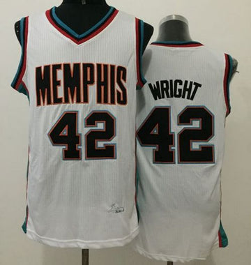 Lorenzen Wright Memphis Grizzlies white Throwback jersey