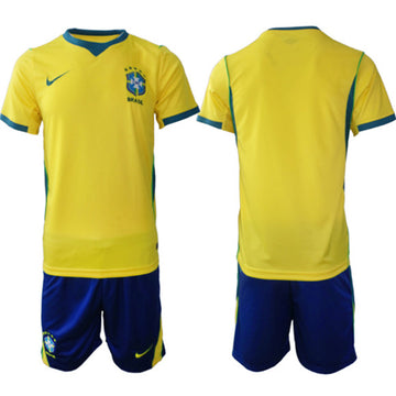 National Football Team Blank Brazil National Team yellow Home jersey