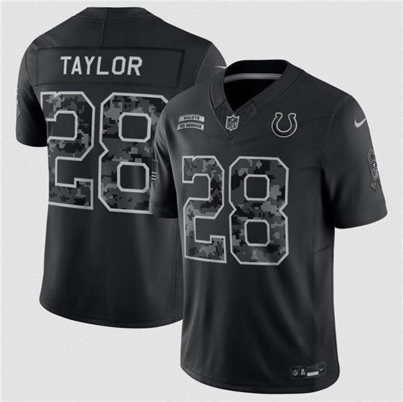 Jonathan Taylor Indianapolis Colts black Salute To Service jersey