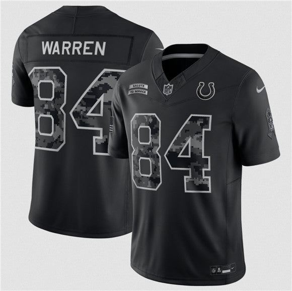 Tyler Warren Indianapolis Colts black Salute To Service jersey