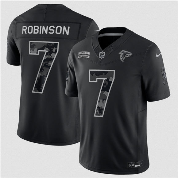 Bijan Robinson Atlanta Falcons black Salute To Service jersey
