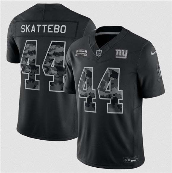 Cam Skattebo New York Giants black Salute To Service jersey