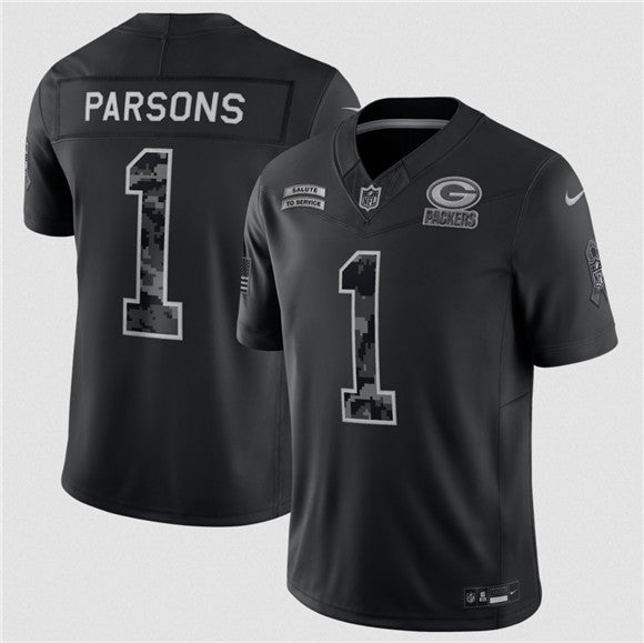 Micah Parsons Green Bay Packers black Salute To Service jersey