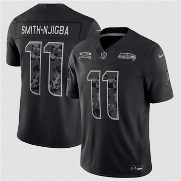 Jaxon Smith-Njigba Seattle Seahawks black Salute To Service jersey
