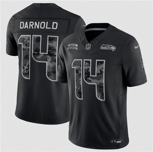 Sam Darnold Seattle Seahawks black Salute To Service jersey